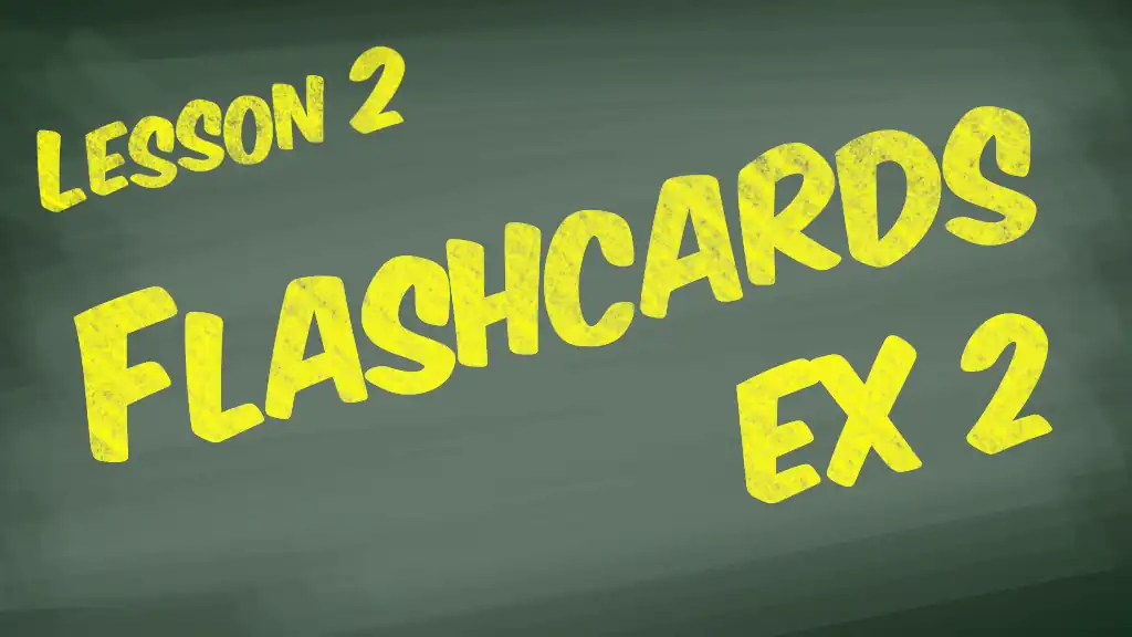 Lesson 2: Flashcards Exercise 2